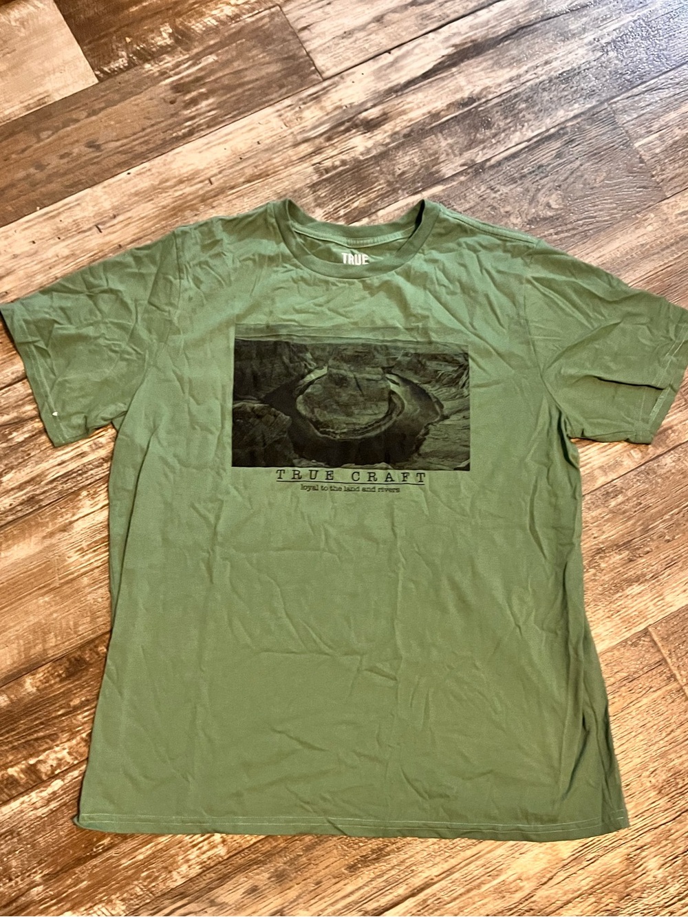True Craft Olive Green Graphic Short-Sleeve Tee